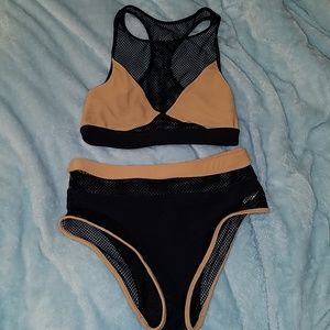 (NWOT)Two piece mesh swimsuit